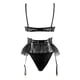 thumbnail image 3 of Gibobby Sujetador De Encaje Para Mujer Lencería de Malla Sexy para Mujer Conjunto de Ropa Interior de Vendaje Envoltura de Pecho Bragas Huecas Conjunto de Sujetadores(Negro, M), 3 of 5