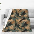 thumbnail image 1 of Fotbe Camouflage Rabbit Manta de Franela Acolchonada con Estampado, Súper Suave y Esponjosa, Extra Grande para Sofá, Cama, Uso Todo el Año-60"x50", 1 of 7