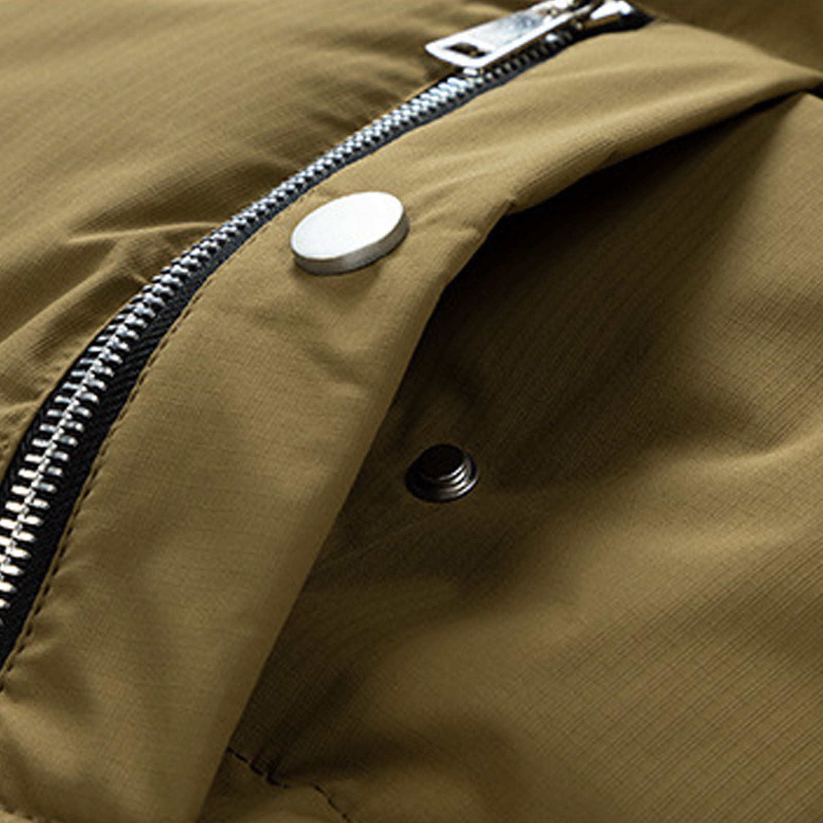 ovy Stand Collar Padded Coat　XL Adothuiastic - Stand Collar Zip-Up Plain Crop Puffer Jacket