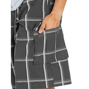 Shaka Wear Mens Relaxed Fit Plaid Cargo Shorts S~5XL