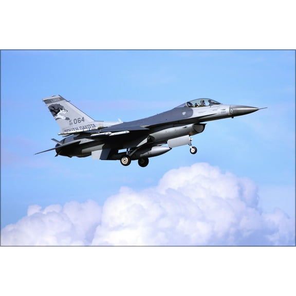24"x36" Gallery Poster, F-16 fighting falcon South Dakota Air National Guard