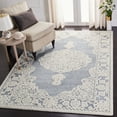 thumbnail image 2 of SAFAVIEH Micro-Loop Antonio Medallion Area Rug, Light Blue/Ivory, 5' x 5' Square, 2 of 7