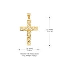 thumbnail image 3 of Ioka-14K Yellow Gold Crucifix Charm Pendant with 3.9mm Figaro 3+1 Chain Necklace - 22", 3 of 4