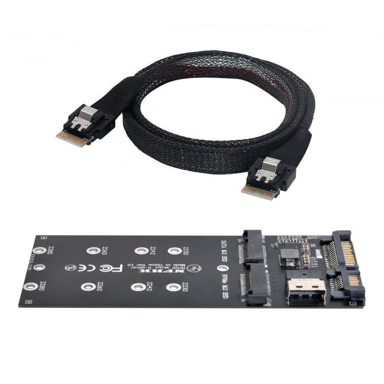 Chenyang CY SFF-8654 Cable Card U2 Kit NGFF M-Key to Slimline SAS NVME PCIe SSD SATA Adapter for Mainboard Card