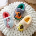 thumbnail image 5 of Hessimy Boys Girls Cozy House Slippers Warm Plush Winter Cotton Slipper Kids Cute Dinosaur Indoor Shoes Non-Slip Toddler Slippers Kids Slippers Cow Slippers House Slippers (Grey,11), 5 of 7
