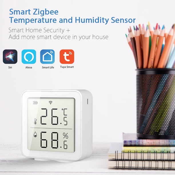 Analizador remoto de calidad del aire de 2,4 GHz con detector de humedad y temperatura WiFi