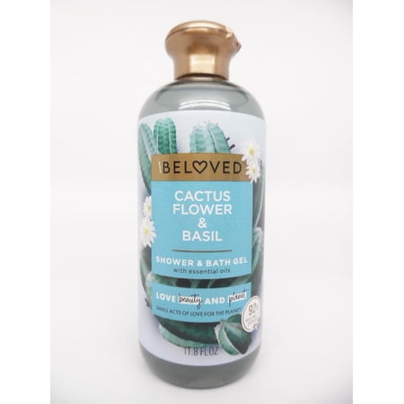 Love Beauty and Planet Beloved Shower & Bath Gel, Cactus Flower & Basil, 11.8oz.