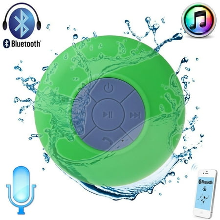 Waterproof Wireless Bluetooth Shower Speaker Handsfree speakerphone - - Compatible with all Bluetooth Devices iPhone 5 Siri and All Android devices (Green) By (Best Bluetooth Speakerphone For Iphone)