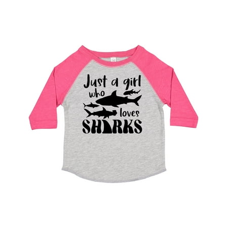 

Inktastic Just a Girl Who Loves Sharks Gift Toddler Toddler Girl T-Shirt