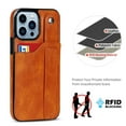 thumbnail image 2 of SaniMore Case for iPhone 14 Pro 6.1" 2022, [Wrist Strap & Card Slot & Support Stand] PU Leather Skin [Wear-resistant Anti-drop Shockproof] Slim Lightweiht Shell For iPhone 14 Pro, Khaki, 2 of 7