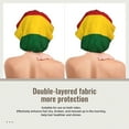thumbnail image 2 of Retro Reggae-Rastafarian Flag Satin Bonnet Adjustable Hair Bonnet For Sleeping Hair Bonnets For Women Curly Natural Hair, 2 of 8