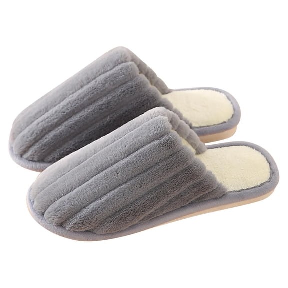 Fengactive Women's Plain House Slipper Lightweight Couple Classic Lounging Slide Solid Trendy Comfy Spa Shoe