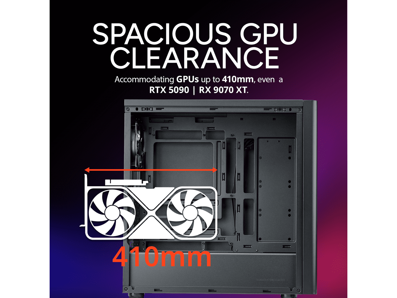 Cooler Master Elite 502 ATX High Airflow Minimalist PC Case, 410mm GPU Max, Compatible RTX 5090|RX 7090 XT, 360mm AIO Max, Type C, Tempered Glass, Triple 120mm aRGB PWM Fan, Intakes Grill