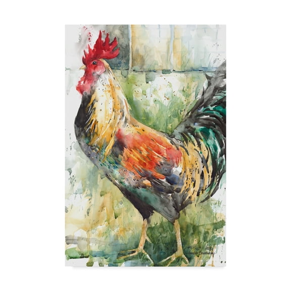 Trademark Fine Art 'Green And Gold' Canvas Art by Annelein Beukenkamp