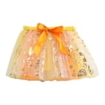 thumbnail image 2 of HOMADLES Girls Pleated Skirt Bow Multicolor Lightweight High Waist A Line Mini Skorts Sports Skirts for Girls Orange 3 T, 2 of 4
