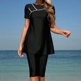thumbnail image 4 of Roncen Modest Swimsuit Print 2 Pieces Swimwear Rash Guard Surfing Suit Short Sleeve, 4 of 6