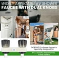 thumbnail image 6 of RV Shower Faucet, Dual-Handle Camper Shower Faucet with Acrylic Knobs, 4" RV Shower Valve Diverter, RV Outdoor Shower for RV, Camper Van, Outside and Inside Bathroom Shower (Milky White), 6 of 16