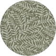 thumbnail image 2 of Addison Rugs Dream Shag Premium Machine Washable Transitional Tropical, Leaves, Botanical Green Round Rug, 8' x 8', 2 of 8