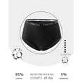 thumbnail image 5 of FINETOO Cotton Underwear For Women High Waist Panties Cheeky Bikini Womens Briefs Soft Stretch Hipster for Ladies 6Pack S-XXL, 5 of 6