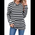 thumbnail image 3 of Camisas de Larga para Mujer, Sudaderas con Capucha y Bolsillo Tipo Canguro, Sudaderas de Otoño. y Negro L, 3 of 10