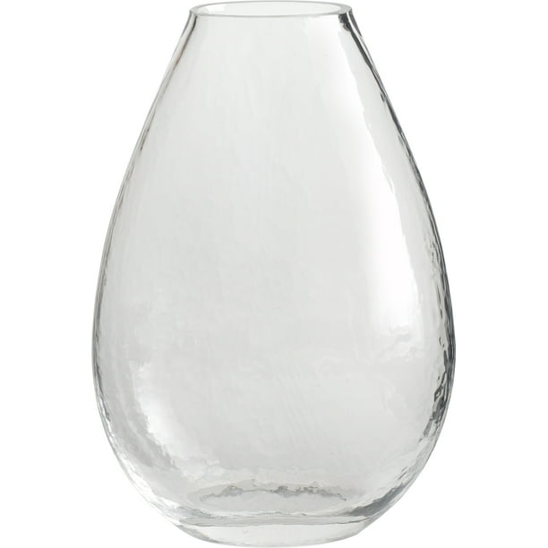 Contemporary Clear Ripple Glass Vase 9"x16" - Walmart.com ...