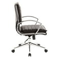 thumbnail image 3 of Office Star Products Mid Back Manager's Faux Leather Chair in Black with Chrome Base, 3 of 5