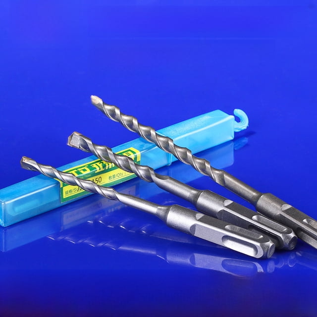 Broca de impacto de carburo de cuatro orificios con vástago cuadrado para perforación de muros de cemento y hormigón
