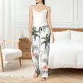 thumbnail image 4 of Vsdgher Vintage Palm Trees Women’s Womens Pajama Pants, Lounge Wide Leg PantsLounge Pants,Sleep Bottoms, Lounge for Women-X-Large, 4 of 6