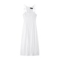 thumbnail image 3 of ​​​​​​​​​​HH TRAF Vestidos elegantes de verano para mujer con cremallera sin mangas con espalda descubierta y lazo con cordones Decorar playa sólido Sling Midi Vestido Mujer, 3 of 5