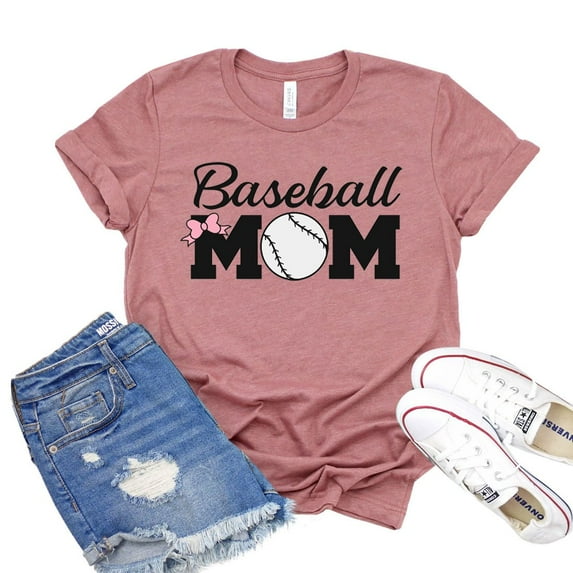 Baseball Mom T-shirt Women's Game Day Shirt Softball Shirts Sports Tshirt Mothers Day Gift Player Top Cheerleader Tee
