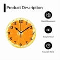 thumbnail image 5 of 10 Inch Wall Clock Battery Operated Square Clock for Office, Kitchen, Outdoor, Living Room, Orange With White Pith Surrounding The Flesh, 5 of 7