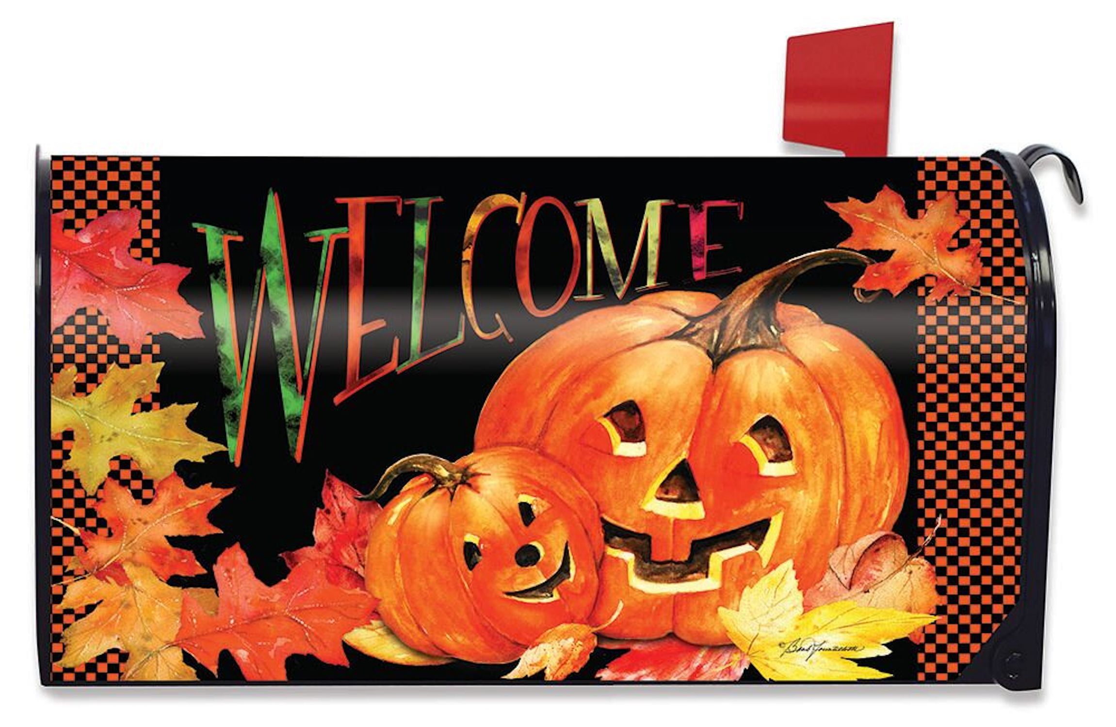 Briarwood Lane Pumpkin Pals Halloween Magnetic Mailbox Cover Jack oLanterns Standard