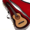 thumbnail image 4 of Exquisita guitarra de madera en miniatura con estuche y soporte 18 cm 7.08in, 4 of 9