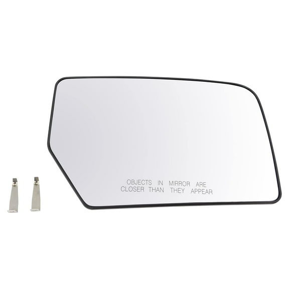 TRQ Mirror Glass with Backing Plate Passenger Side RH for Ford Expedition MGA08567