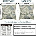 thumbnail image 5 of Vintage Floral Bird Pillow Covers 20x20 Inch Set of 2 Gray Blue Green Flowers Leaves Decorative Throw Pillows For Couch Chinoiserie Square Pillow Cases Home Decor For Sofa Bed Porch Room Outdoor, 5 of 6