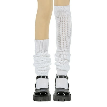 

Gureui Tube Socks for Women Solid Color Knitted Slouch Socks Elastic Stacked Long Socks Baggy Leg Warmers for Ladies Daily wear