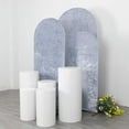 thumbnail image 3 of BalsaCircle 3 Dusty Blue Crushed Velvet Round Top Wedding Arch Backdrop Stand Covers Party Events Decorations Supplies, 3 of 8