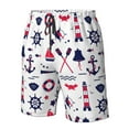 thumbnail image 5 of Kll Sailing Marine Travel Men'S Casual Summer Beach Shorts Hawaiian Shorts With Pockets-Medium, 5 of 9