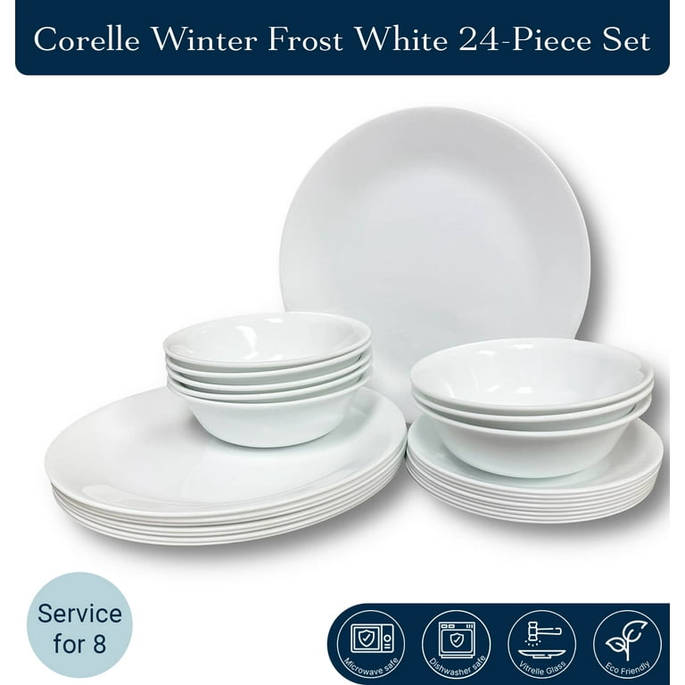 Corelle Livingware Winter Frost White Dinnerware Set