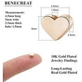thumbnail image 3 of 20 PCS 18K Gold Plated Spacer Beads Metal Beads for DIY Jewelry Making Findings and Other Craft Work - 4.5x5x2.5mm Heart Shape Gold, 3 of 9