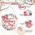 thumbnail image 7 of Dienrx Happy Mother's Day Welcome Sign Wreath 12 Inch Round Wooden Hanging Door Sign Colorful Floral Rustic Farmhouse Porch Decorations with Ribbon Bow for Mother's Day Front Door Decor, 7 of 7