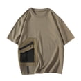 thumbnail image 1 of Chemises pour Hommes, T-shirt d'Été Imprimé Col Rond Manches Courtes, 1 of 3