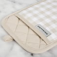 thumbnail image 3 of KitchenAid Gingham Pot Holder 2-Pack Set, Milkshake Tan, 7"x10", 3 of 4