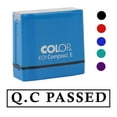 thumbnail image 2 of Printtoo Q.C Passed Self Inking Rubber Stamp Pre-Inked Office Stamp- Home Office Business Stationery, Green- 42 x 9 mm, 2 of 7