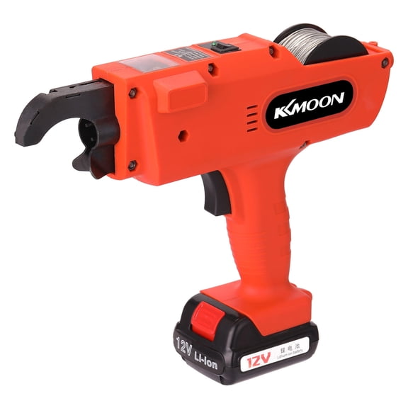 Yajisi 12V Cordless Rebar Tying Machine – 8-34mm Steel Wire Banding, One-Hand Operation, Rechargeable Battery, 45° Alternating Strapping, Portable Bag