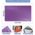 thumbnail image 2 of Kit de parches para reparar cuero Giftmeet 20 x 30 cm morado, 2 piezas, 2 of 6