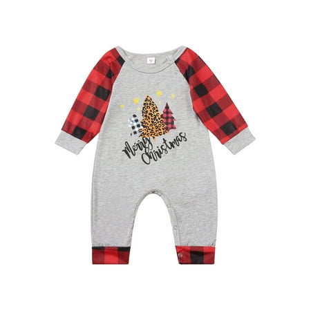 

Seyurigaoka Christmas Parent-child Pajamas T-shirt Jumpsuit Plaid Pants