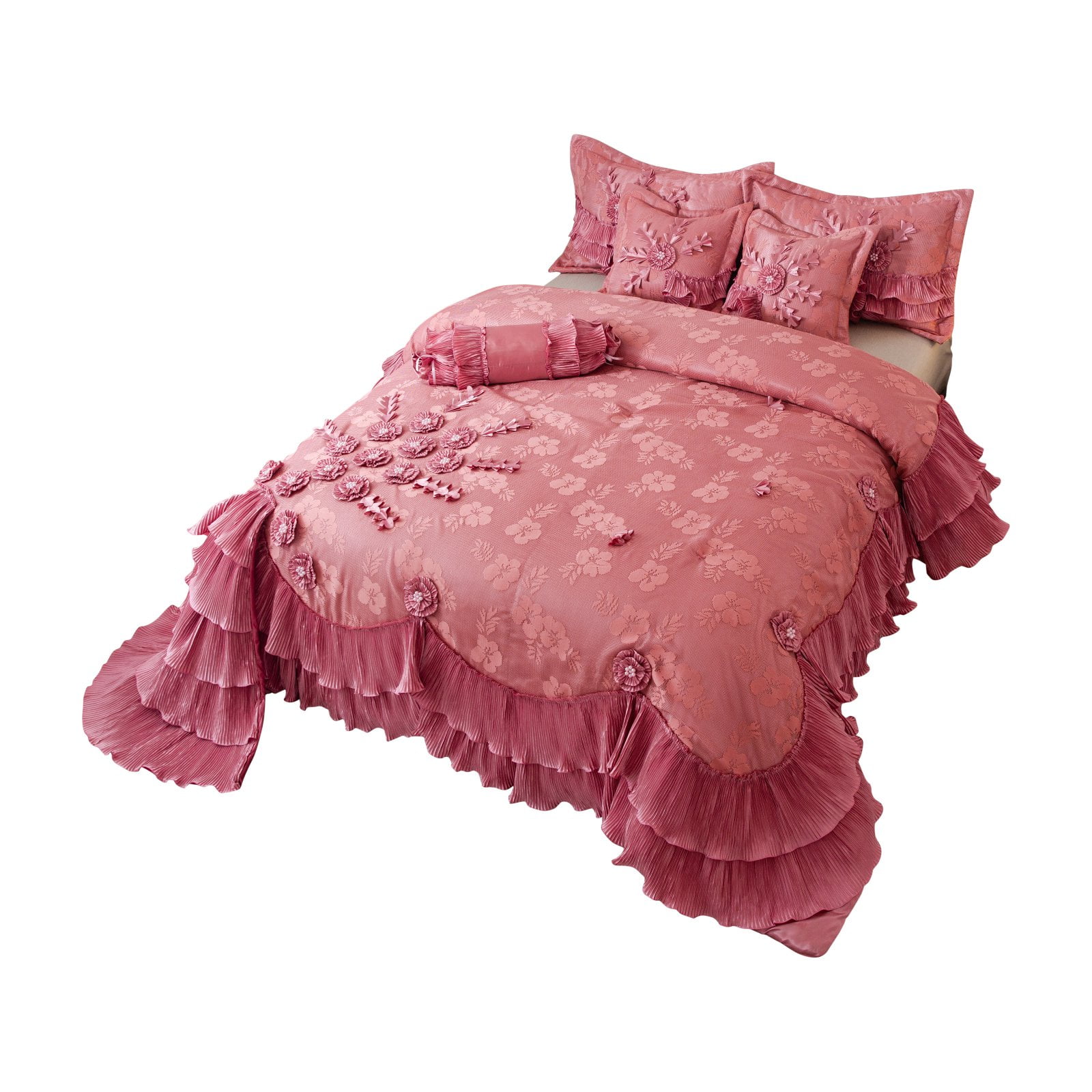 Tache Home Fashion Delicate Luxurious 6 Piece Comforter Set 