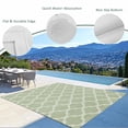 thumbnail image 3 of Sage Green Morocco Outdoor Rug for Patio/Deck/Porch, Non-Slip Large Area Rug 5 x 8 Ft, Boho Abstract Geometric Grid Plaid Indoor Outdoor Rugs Washable Area Rugs, Reversible Camping Rug Carpet Runner, 3 of 8