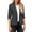 Dark Gray, variant on Women's 3/4 Sleeve Button Blazer Casual Solid Color V-Neck Tops Lightweight Office Wear Stylish Layering Piece(Pink,S)